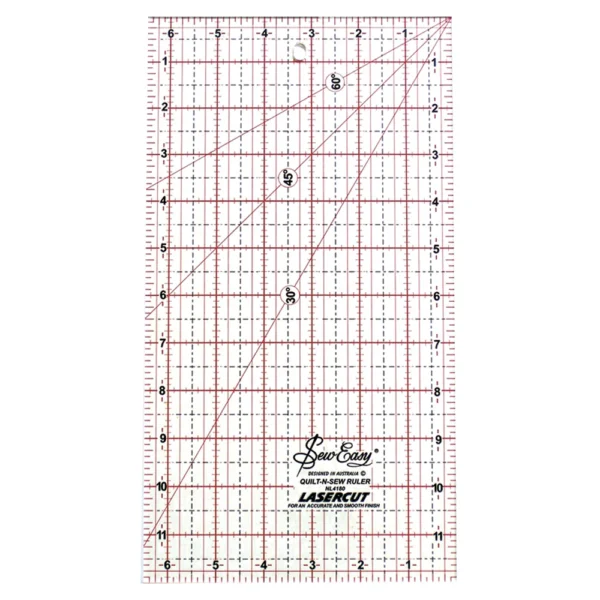RUL - SEW EASY: M896 -  Square Ruler - 12 x 6.5 inches