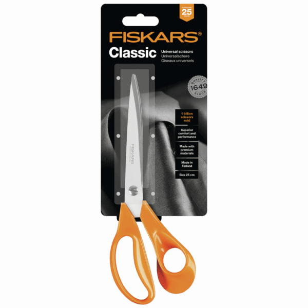 SCI - FISKARS: F002 CLASSIC Orange Universal Scissors (R/H) - 25 cm