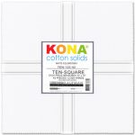 TEN-122-42 Ten Squares: Ten Squares: Kona ® Cotton, White